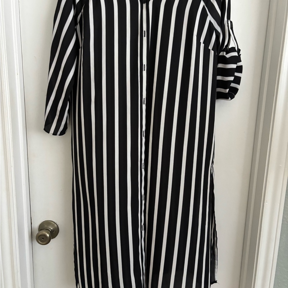 Alfani Monochrome Striped Blouse